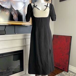 Coquette Black Long Dress
